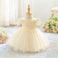thumbnail image 6 of MEZZALL Elegant Girls Formal Dress Layered Skirt And Satin Bodice Party Gown Girls Solid Color Cozy Dresses, 6 of 9