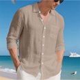 thumbnail image 2 of Yifymode Sun Protection Blouses for Men UPF 50+ Button Down Lightweight Sun Shirts Casual Long Sleeve Quick Dry Athletic Tops,Khaki XL, 2 of 4
