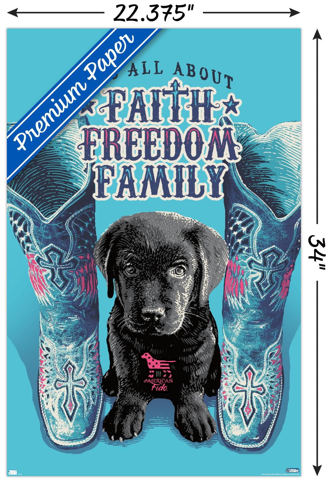 Jim Baldwin - Faith, Freedom, Family Wall Poster, 22.375" x 34"