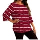 thumbnail image 3 of TaTaai Women's Gradient Print Long Sleeved T-shirt, Plus Size Round Neck Top, Lightweight Soft Design, All Seasons Wear, Casual Daily Party Work Dating Home Outfit Gift, 3 of 6
