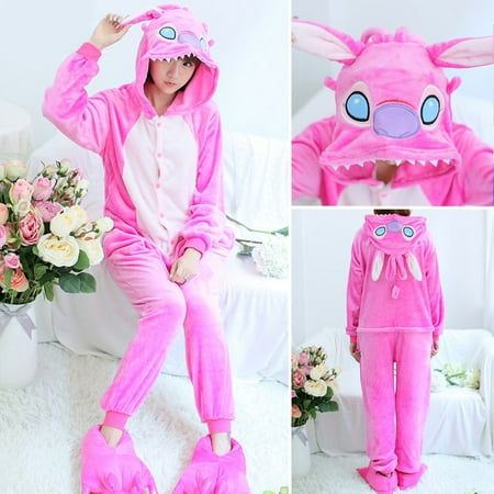 

CoCopeanut Unicorn Panda Totoro Pajamas Stitch Adult Animal Onesies Women Men Couple 2020 Winter Pajamas Suit Cat Sleepwear Flannel Pijamas