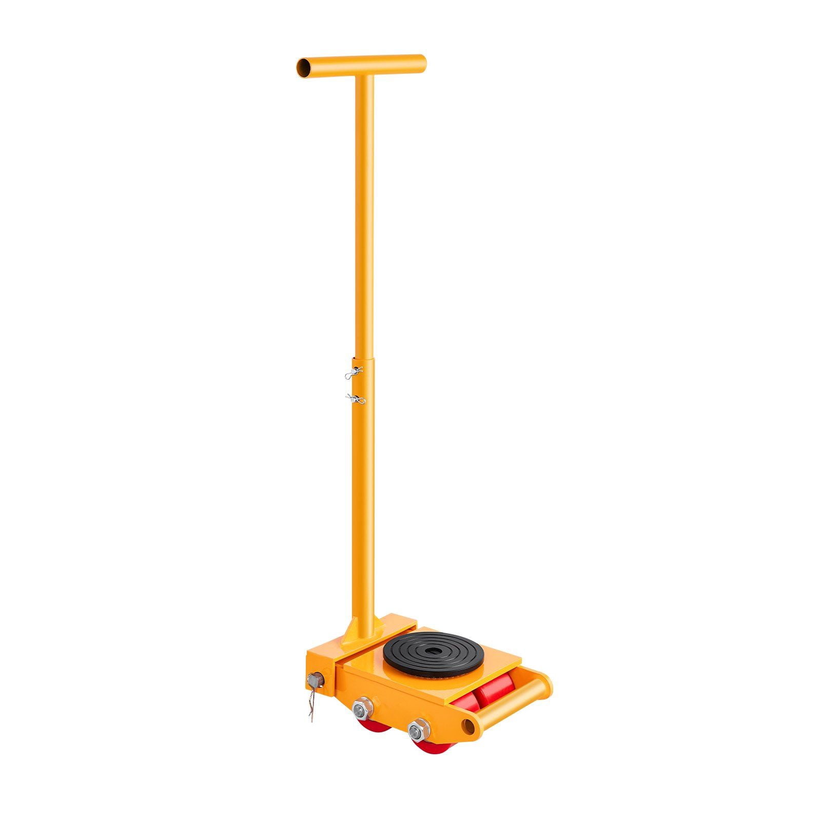 360° Rotating Machine Skate, 13228 lbs (6T) Load Capacity, Industrial Machinery Moving Dolly with Handle