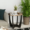 thumbnail image 3 of COZAYH Rustic Farmhouse End Table with Storage Shelf, French Country Accent Side Table for Family, Dinning or Living Room, Small Spaces, Modern, Round, 3 of 7