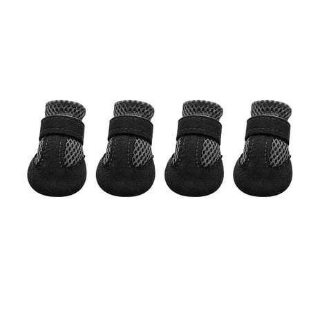 

Net Shoes Dog Mesh Shoes Dog Boots Non Slip Shoes Strong Non Slip Soles Pet Sports Shoes 4 Sets