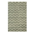 thumbnail image 3 of Tapis en Laine Tufté à la Main Chevron Émeraude, 3 of 5