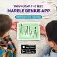 thumbnail image 4 of Marble Genius Marble Rails Booster Set: 30 Piece Marble Run (Including 12 Plastic Marbles), Add-Ons for Marble Rails Building Sets, Comes with Online App and Full-Color Instructions, Ages 8 and Up, 4 of 8