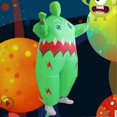 thumbnail image 3 of Funny Clown's Face Green Big Fats Inflatable Clothes Battery Powered Cosplay Costume for Women Men Unisex, 3 of 4