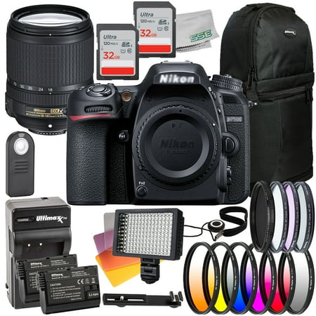 Ultimaxx Deluxe Nikon D7500 DSLR Camera with 18-140mm Lens Bundle - Includes: 2x 32GB Ultra Memory Cards 2x Replacement Batteries & Much More (29pc Bundle)