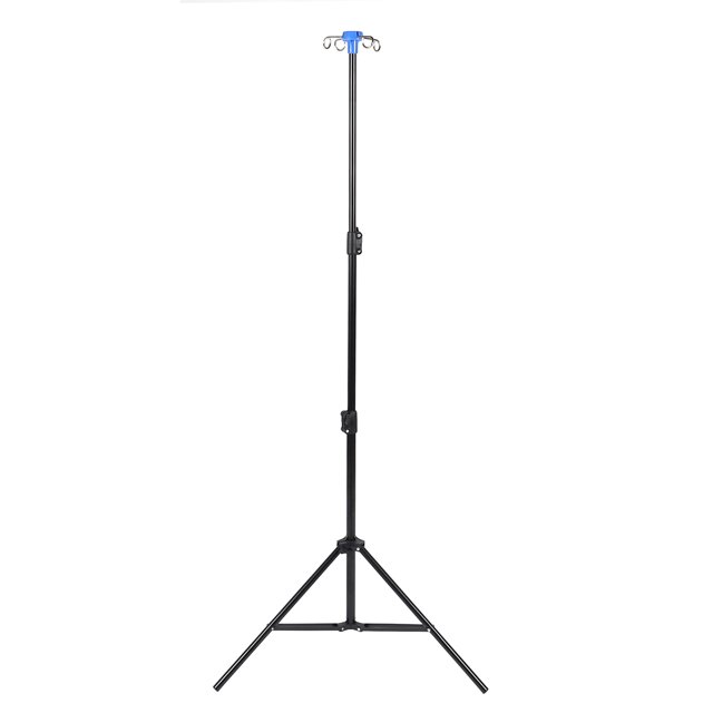 IV Stand, Collapsible Portable IV Pole with 4 Hooks for Hospital