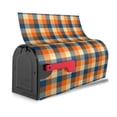 thumbnail image 3 of Naloa Warm Orange Plaid Mailbox Covers Magnetic Post Box Cover Post Letter Box Cover Garden Decor-21x18 in, 3 of 8