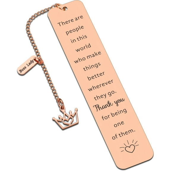 Bosses Day Gifts for Women, Boss Lady Gifts for Women, Boss Gifts for Women, Bookmark Gifts for Boss Manager Supervisor, Boss Day Christmas Valentines Office Gifts for Boss Coworkers