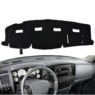 ECOTRIC Dashboard Cover Overlay Compatible with 1998-2002 Dodge Ram 1500  2500 3500 Black Dash Cover Molded Skin Cap