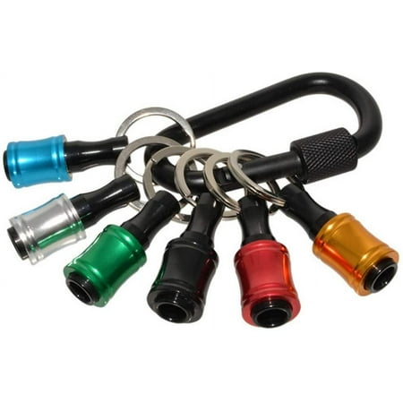 

1/4inch Hex Shank Aluminum Alloy Screwdriver Bits Holder Extension Bar Drill Screw Adapter Change Keychain Portable