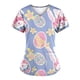 thumbnail image 1 of Pascua Mujer Cuello en V Casual Manga corta Impreso Bolsillos Señoras Tops Blusa Uniforme Pompotops hkajfhjk461767, 1 of 4