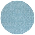 thumbnail image 2 of Safavieh Courtyard Teodor Geometric Indoor/Outdoor Area Rug, Aqua, 5'3" x 5'3" Round, 2 of 10