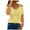 Yellow, variant on Women's Oversized Shirts Cold Shoulder Plus Size Tops Summer Short Sleeve Casual Twist Knot Blouse T-Shirt S-5XL