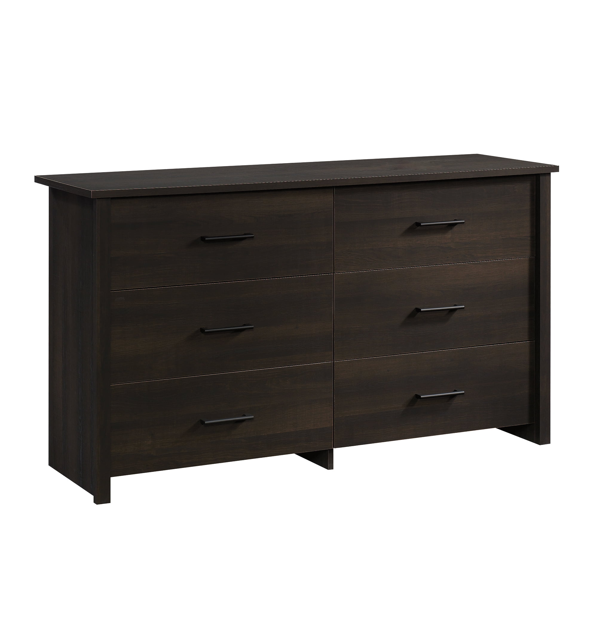 Mainstays Hillside 56.8" Wide 6-Drawer Dresser, Espresso Finish