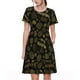 thumbnail image 1 of Disketp Gold Pinecone Merry Christmas para Vestido de Manga Corta para Mujeres, Vestidos de Verano para Mujeres, Casual y Holgado para la Playa, 1 of 6
