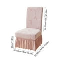 thumbnail image 3 of Kchsji Jacquard Elastic Dining Chair Covers 14.96-23.62" Skirt-Style Slipcovers for Home Decor, Wedding Party Formal Dinner Seat Protection, Fresh Elegant Accent for Dining Room Living Room Event, 3 of 6