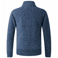 thumbnail image 2 of Vcansion Men's Casual Simple Stylish Zip-up Sweater with Pockets Blue Grey M, 2 of 5