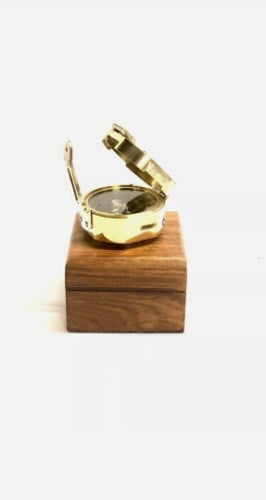 Maritime Treasures Set of 4 Brunton Compass - Brass 5.5 cm