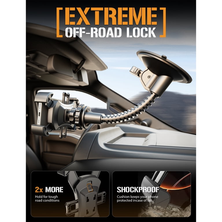 ToughTested, Windshield Phone Mount, Mammoth, 4.25‚Äù Suction Cup
