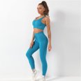 thumbnail image 2 of 2 uds. Conjunto de ropa deportiva para mujer, traje de ropa deportiva portátil sin costuras para deportes de gimnasio Hugtrwg  Para estrenar, 2 of 7