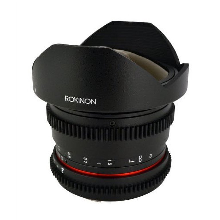 ROKINON 8mm T3.8 Cine HD Fisheye Lens w/Removable Hood [Multiple