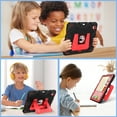 thumbnail image 5 of Fintie Rugged Case for iPad (A16) 11th Generation 11 Inch (2025), iPad 10th Generation 10.9 Inch (2022) - Heavy Duty Shockproof Kid-Friendly Protective Cover, Built-in Kickstand, Black/Red, 5 of 10