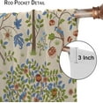 thumbnail image 6 of William Morris Bedroom Window Curtains,Vintage Birds Owl Flowers Middle Ages Style Rod Pocket Windows Drapes for Bathroom Living Room Kitchen Home Decor,Set of 2 Panel W52xL84in, 6 of 6