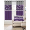 thumbnail image 2 of Fsddascl Purple Grey Flowers Blackout Curtains for Bedroom/Living Room, Thermal Insulated Kitchen Curtains, Classic Botanical Art Elegant Grommet Darkening Window Treatment Drapes 52"x63"x2, 2 of 8