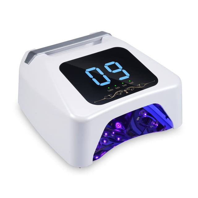 72W UV LED Nail Lamp Quick Drying Gel Nail Dryer with 4 Timer Settings Smart IR Sensor Nail UV Light for Gel Polish Gel Curing Lamp for Toes Nails Compatible with All Gel Types