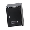 thumbnail image 3 of Buzón de correos metálico con cerradura para oficina, exterior, Famerhouse Negro, 3 of 9
