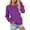 Purple, variant on CHGBMOK V Neck Sweatshirt for Women Oversized Long Sleeve Pullover Fall Casual Tops with Pocket