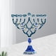 thumbnail image 5 of Rétro Menorah Candelabro Émail Cristaux Judaica Candélabres B B, 5 of 8