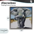 thumbnail image 4 of Stupell Industries Tropical Majestic Elephant on Path Gray Floating Frame Canvas Art, 25 x 25, by Violeta Vollmer, 4 of 8