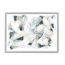 Stupell Industries Busy Abstract Streaks Arrangement Painting Gray Framed Art Print Wall Art, Design by June Erica Vess