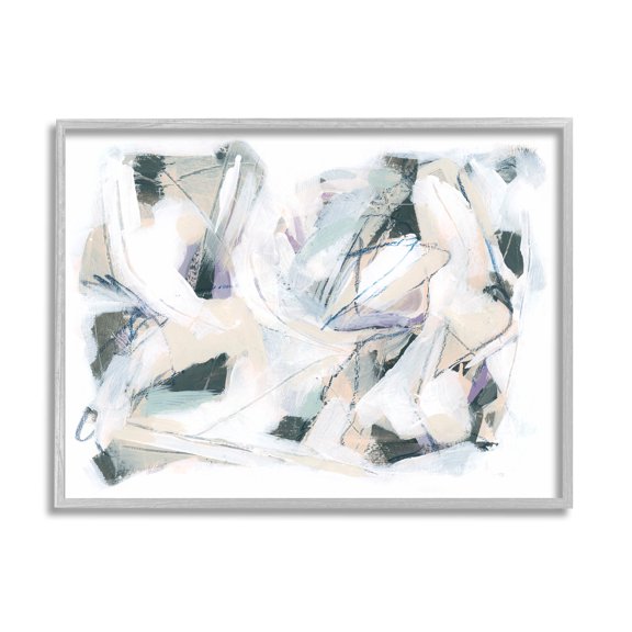 Stupell Industries Busy Abstract Streaks Arrangement Painting Gray Framed Art Print Wall Art, Design by June Erica Vess