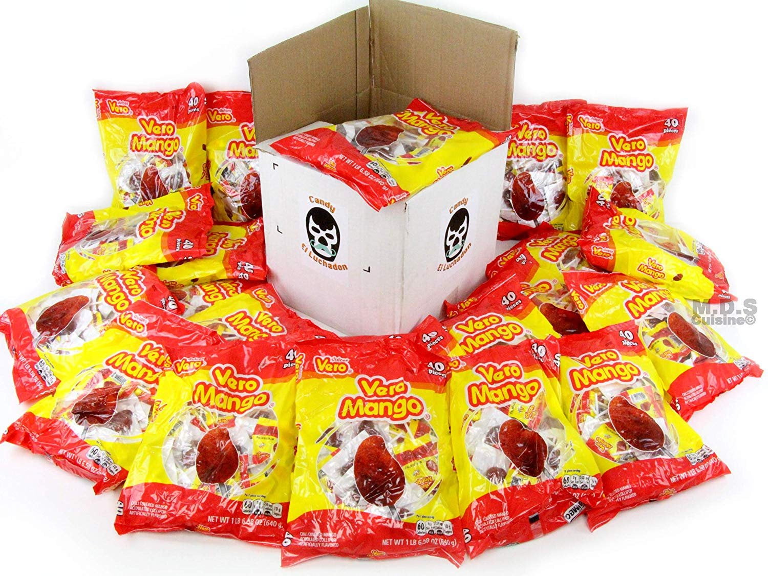 Mexican Candy Vero Mango Paletas Wholesale Lollipops Box ...