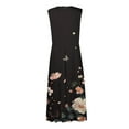 thumbnail image 4 of Titcea Summer Dresses for Women 2026 Deep V Neck Sleeveless Wrapped Chest Flowy Maxi Dresses Floral Printed Casual Elegant Dresses, Gifts for Mom/Her, 4 of 5