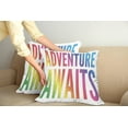 thumbnail image 2 of Ambesonne Saying Throw Pillow Cover 2 Pack, Modern Rainbow Typography, 16", Multicolor, 2 of 7