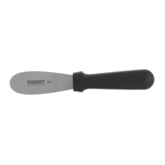 HUBERT® Sandwich Spreader Stainless Steel with Black Polypropylene Handle - 3 1/2" L Blade