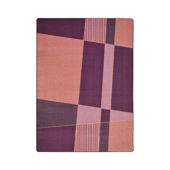 Joy Carpets Kid Essentials Teen Spazz Rectangle Area Rug 3'10" x 5'4" Purple