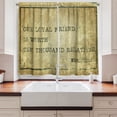 thumbnail image 2 of Ambesonne Best Friend Kitchen Curtains, Euripides Sayings Art, 55"x39", Pale Yellow Green Khaki, 2 of 3