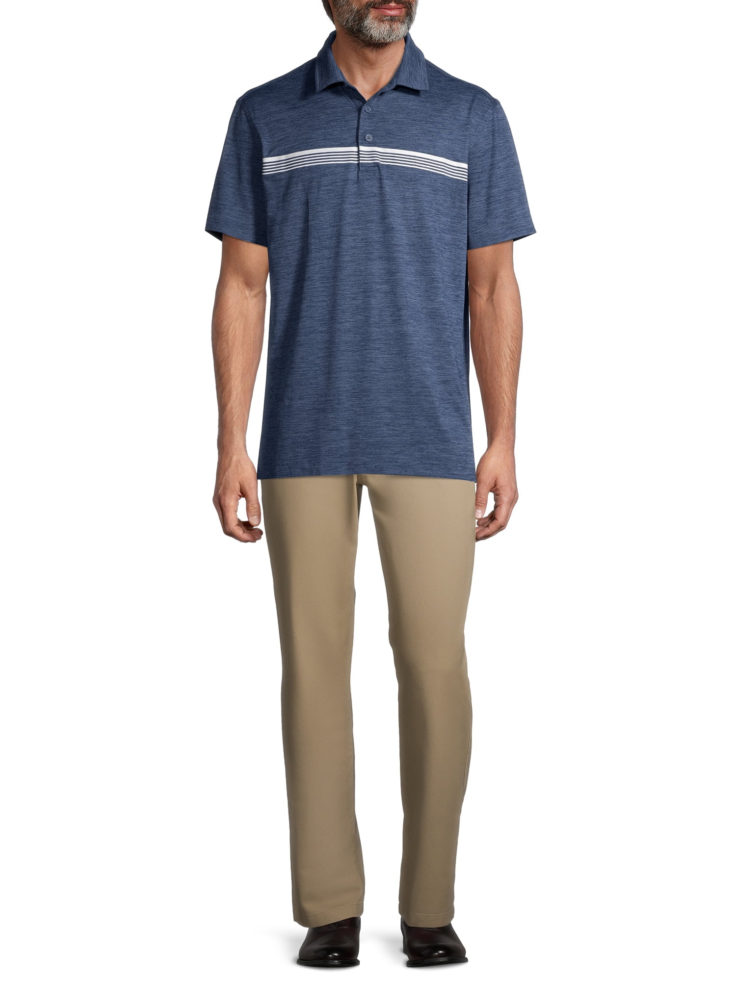 George Men's & Big Men's Classic Fit Flat Front Wrinkle Resistant Casual Pants, Waist Sizes 29-56