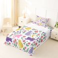 thumbnail image 5 of Homewish Cartoon Cat Animals Twin Sheets,Cute Floral Moon Bedding,White,3pcs,1 Fitted Sheet and 1 Pillowcase, 5 of 6