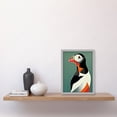 thumbnail image 2 of Bright Bold Colourful Atlantic Puffin Bird Portrait Artwork Framed Wall Art Print A4, 2 of 4