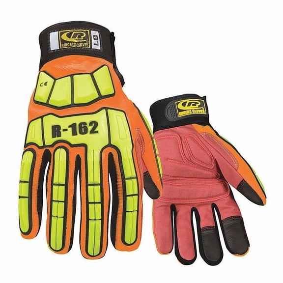 Ringers Gloves Impact Resistant Gloves,Orange,M,PR 162