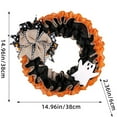 thumbnail image 3 of 15" Halloween Boo Ghost Wreath for Front Door - Farmhouse Burlap Wreath with Bows, Indoor/Outdoor Decor for Home, Window & Party, Trick or Treat Welcome Sign, 3 of 7