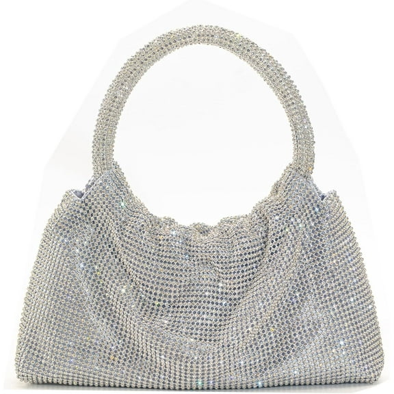 Women's Rhinestone Clutch Evening Bags Sparkly Glitter Handbag Crystal Top Handle Purses for Party Wedding